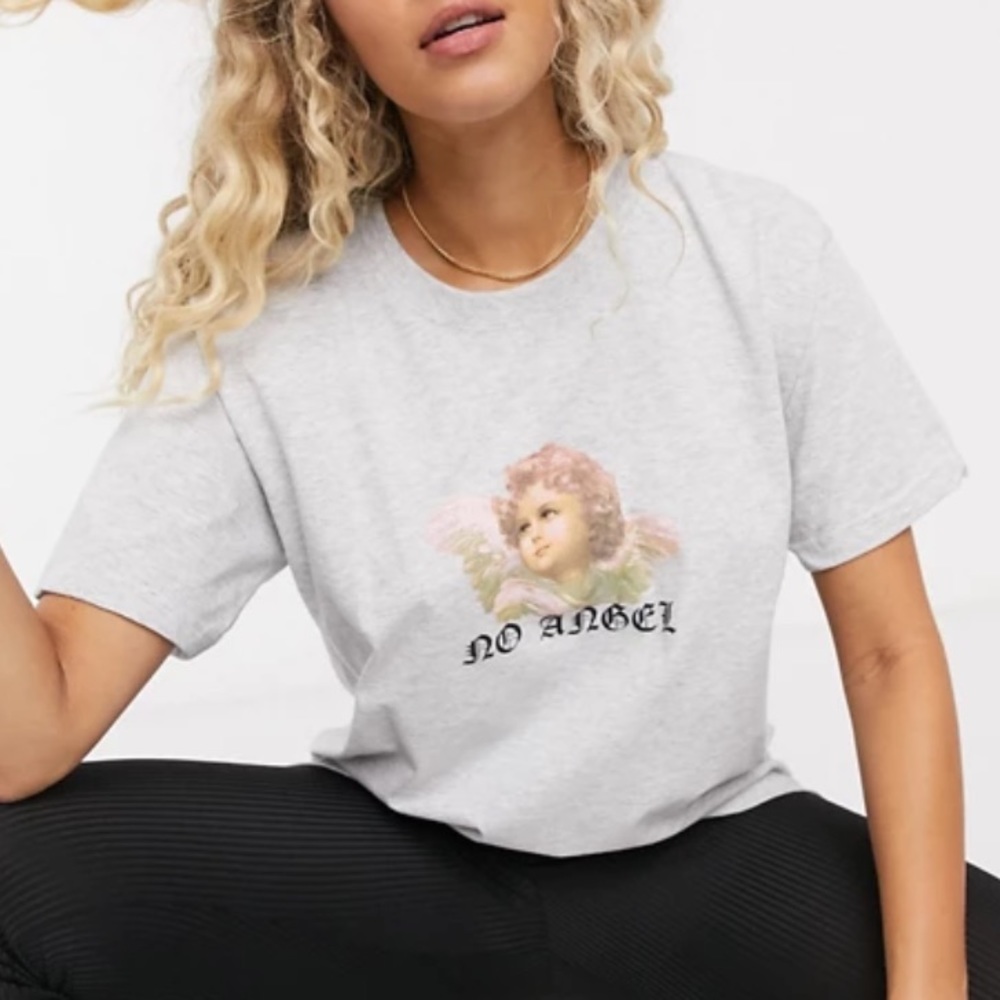 New girl order no angel oversized tee
